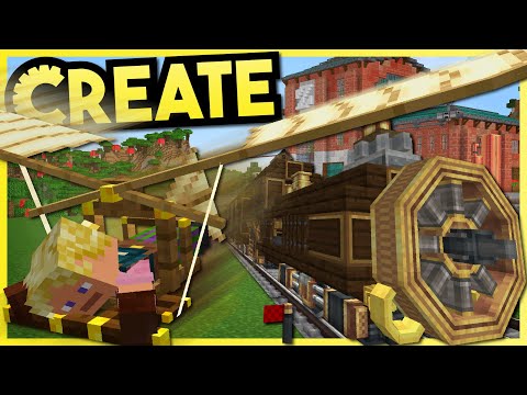 Glorious Gliders & Terrific Trains!!! - Minecraft Create Mod S2 #7