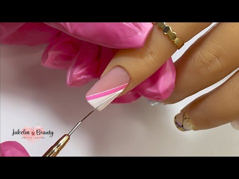 💖FRANCÉS DE ESQUINA EN UÑAS CON RELIEVE💅✨ #francesuñas #frances #nailart #relievefrances