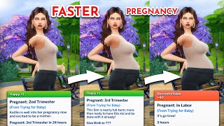SPEED UP PREGNANCY in Sims 4! Get in LABOR / Trimester 1,2,3 FASTER! Make Pregnancy Go Faster Cheat