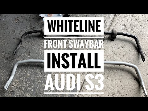 How To Install Whiteline Front Swaybar and 034 Motorsports Front Subframe Inserts Audi S3 Golf R MK7