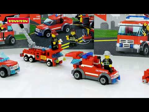 Миниатюра изображения товара Конструктор Bondibon Пожарная служба. Пожарная станция / ВВ4048