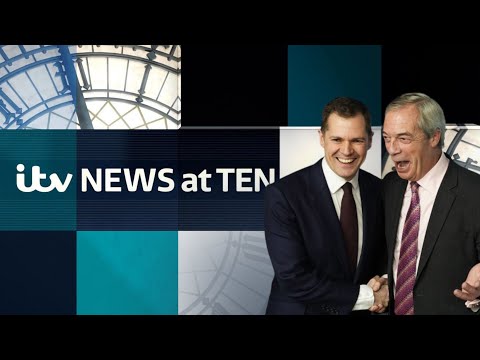 Watch News at Ten live - as Robert Jenrick defects to Nigel Farage's Reform UK