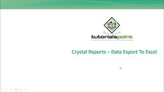 SAP Crystal Reports - Data Export to Excel