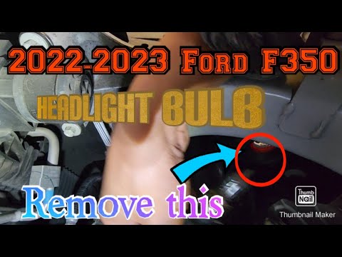 2020-2023 Ford F350 How to remove headlight bulb on passenger side