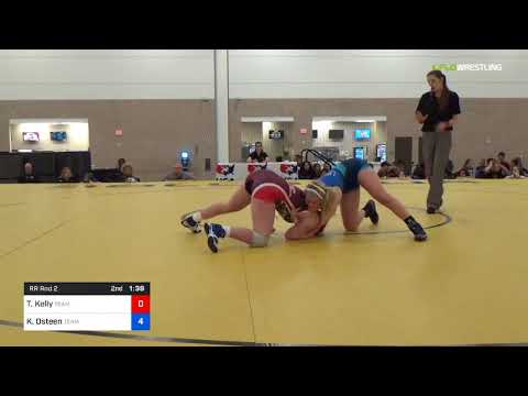 2018 Women's National /UWW Cadet Women Finals 73 RR Rnd 2 - Tristan Kelly (Team) Vs. Katja Osteen