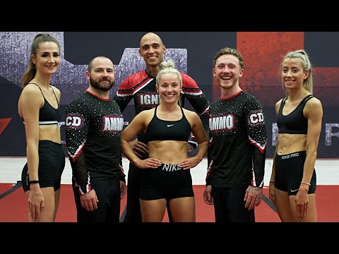 GYMNASTS TRY 'CHEERLEADING' Ft World Champions! | Nile Wilson