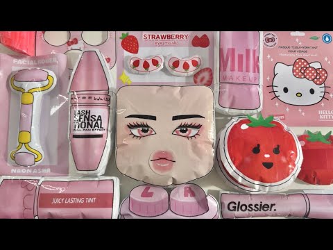 [☁️Paperdiy☁️] Roblox 로블록스 Red❤️ Skincare & Makeup Squishy ASMR✨ Satisfying | papercraft | diy