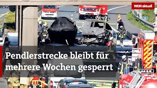 Tanklaster-Brand auf A40: 1.000 Grad heiße Flammen schmelzen Bahnbrücke | WDR Aktuelle Stunde