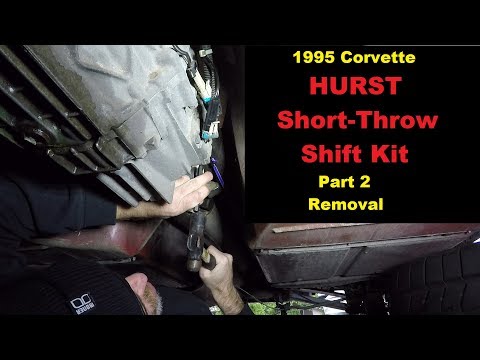 Hurst install PART 2, Removing the shifter linkage, 1995 Corvette