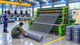 Amazing Manufacturing Process of IRON MESH | Steel Coils to Strong Wire Mesh Making