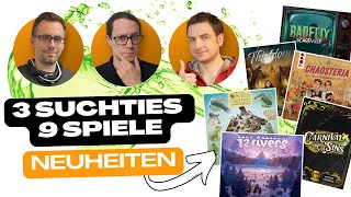 3 Suchties - 9 Spiele | Team Aufgetischt #350 | Coole Neuheiten nach der SPIEL