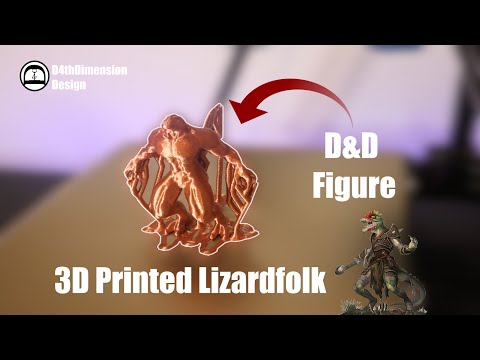 Lizardo the Lizardfolk - D&D - 3D Printed Figure - 3D Print Timelapse - Ep.38 [D4thDimension]