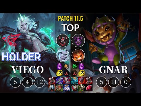 RW Holder Viego vs Gnar Top - KR Patch 11.5