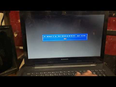 EFI Network O for IPv4 28 02 44 06 62 81 boot falled laptop lenovo حل مشكلة الاقلاع لابتوب لينوفو