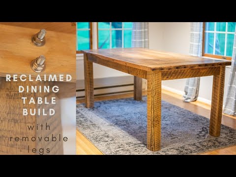 Reclaimed Wood Dining Table Set
