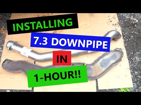 How to install 7.3 Diesel 3" Downpipe - EASY! NO CAB CUTTING!