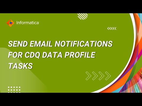 How to Send Email Notifications for CDQ Data Profile Tasks