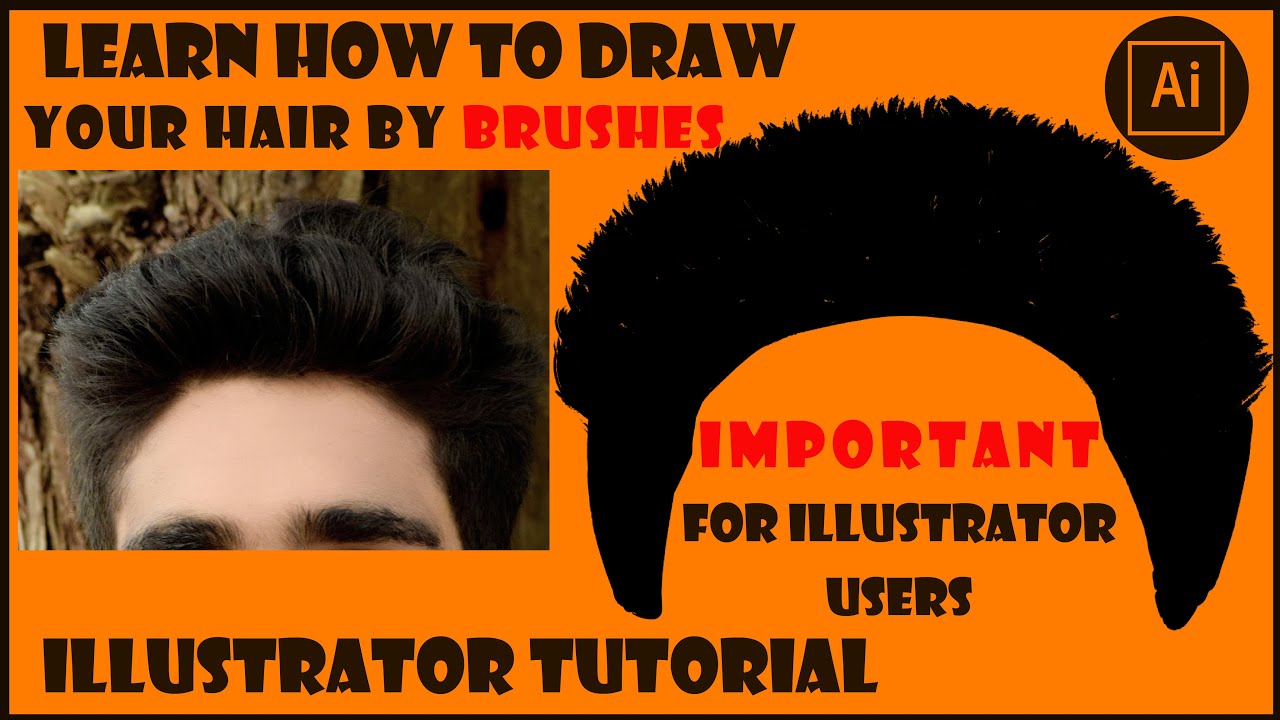 Make Vector Hair By using Brushes | Illustrator Tutorial | Creative ONE