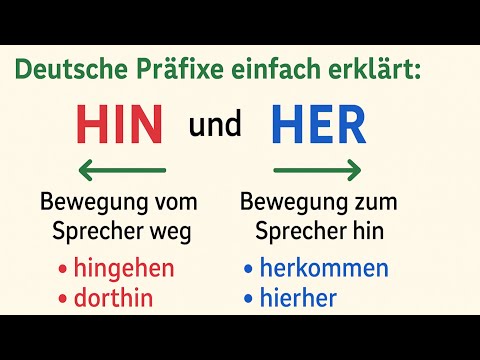 Deutsche Präfixe einfach erklärt: HIN und HER verstehen! 🇩🇪 - Gastrolingo