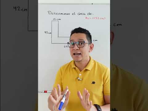 Área de una figura compuesta. Tres formas distintas de resolverla.
