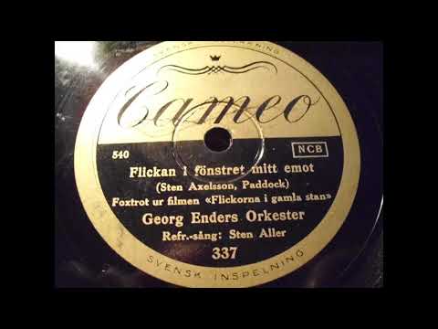 Georg Enders Orkester: Flickan i fönstret mitt emot (Stockholm 1937)