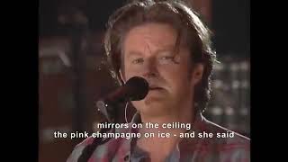Hotel California   Eagles  1994 MTV Live with Lyrics