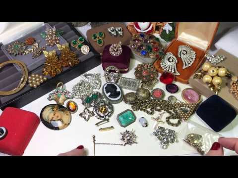 32. Распаковка посылки с винтажной бижутерией. Антикварные украшения