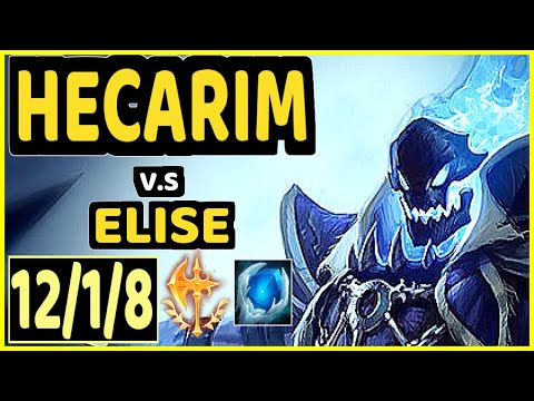 SHRIMP (HECARIM) vs ELISE - 12/1/8 KDA JUNGLE CHALLENGER GAMEPLAY - BR