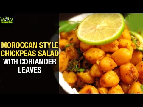 Moroccan Style Chickpeas Salad with Coriander Leaves | Street Snacks