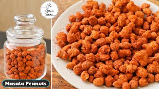 10 Minutes Masala Peanuts Recipe | Besan Coated Masala Peanuts | Easy Snack  ~ The Terrace Kitchen
