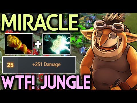 Miracle- Dota 2 [Techies] Funny Jungle! Carry with Talent + 251 damage