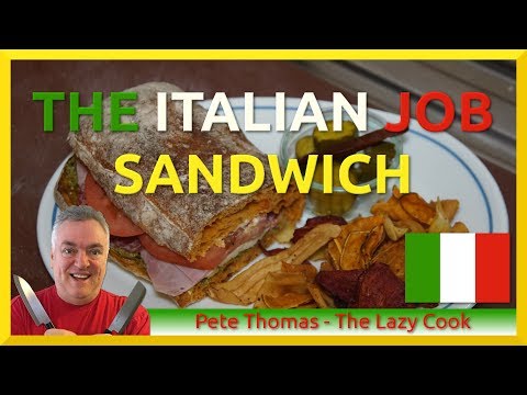 The Italian Job Sandwich - Ham, Salami and Mozzarella with Pesto