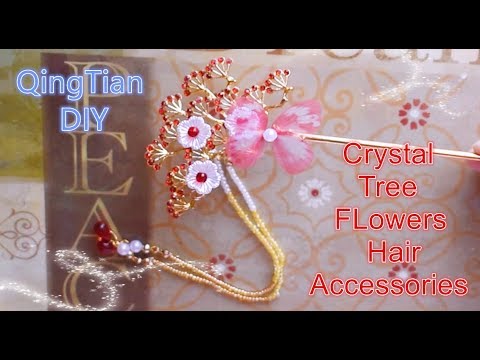 QingTian DIY - Chinese Hair Accessories Crystal Tree...