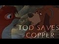 The Fox And The Hound Tod Saves Copper From Bear HD