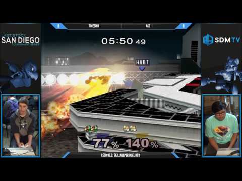 LSSD 99.9 - timesink (Falco) vs. Ace (Fox) - SSBM SkillKeeper Duel - Smash Melee