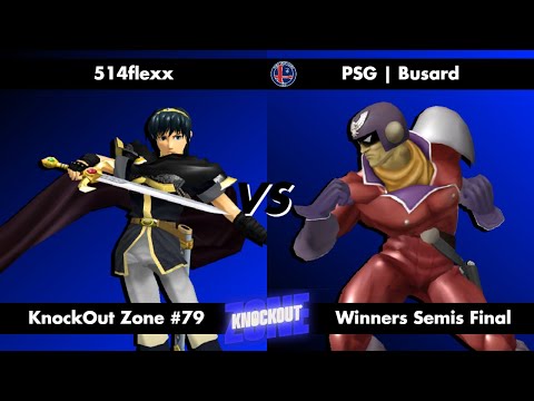 KnockOut Zone #79 - SSBM Winners Semis Final - 514flexx (Marth) vs Busard (Captain Falcon)