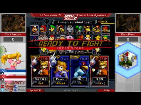 CFL Smackdown 171 Melee - Yeti + Profanity vs Ridz + Panda - Doubles Losers Quarters