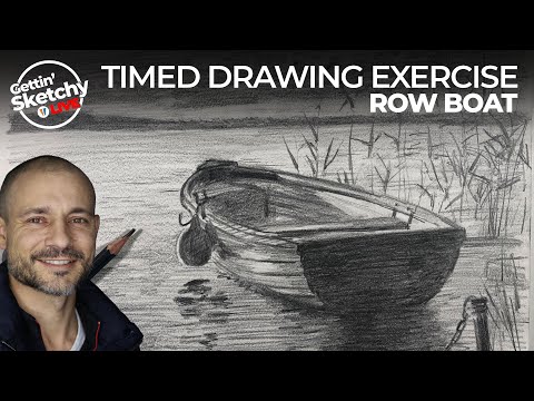Gettin' Sketchy LIVE - Timed Drawing Exercise - Row Boat