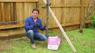 How to set a Fold down clothesline using Rapid Set