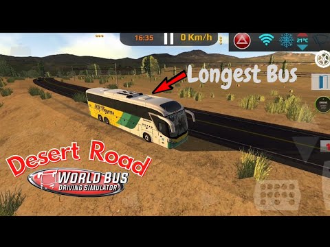 Fully Desert Road | Longest Bus | World Bus Driving Simulator | Android Gameplay