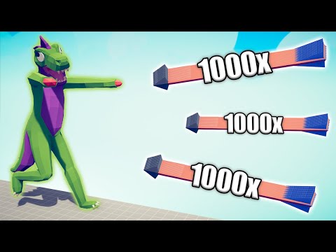 T-REX vs 1000x OVERPOWERED UNITS - TABS | Totally Accurate Battle Simulator 2023