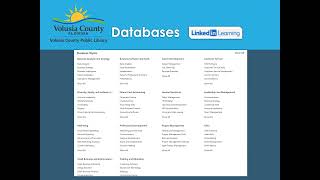 Volusia County Public Library Overview of Programs and Services