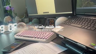 55min study with me | with lofi bgm, background noise
