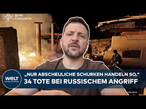 UKRAINE: „Das ist Völkermord!“ – Sumy nach Raketenangriff in Trümmern | Trump schweigt zu Russland