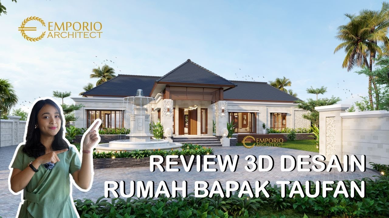 Video 3D Mr. Taufan Villa Bali House 1 Floor Design - Jember, Jawa Timur