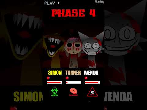 HP Bar Simon Tunner Wenda in 1-10 DEFINITIVE Phases #sprunki  #incredibox