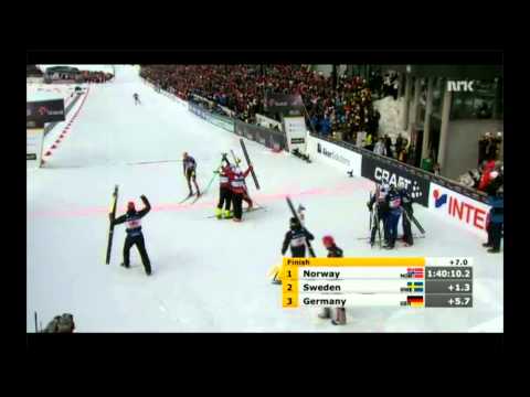 [HD]- Men's 4x10 Km (VM)Holmenkollen 2011 - Petter Northug's CRAZY FINISH
