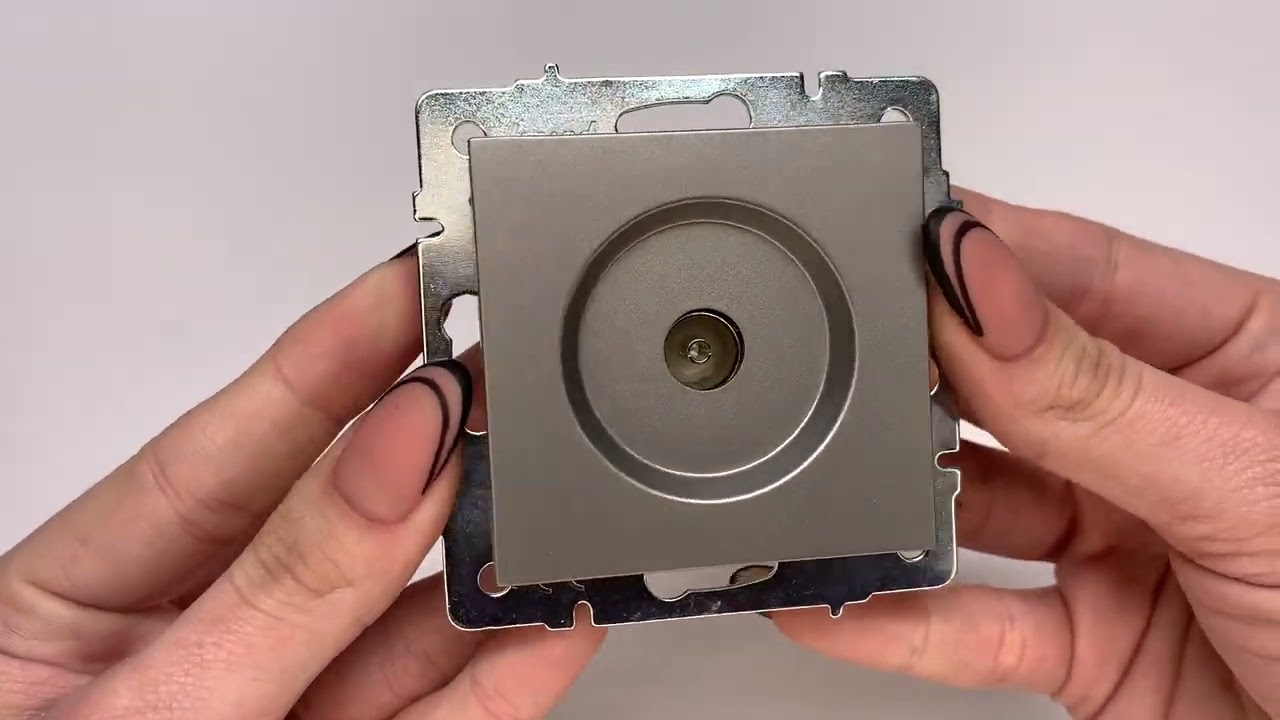 Розетка телевизионная проходная LEZARD Vesna серая 742-3588-129