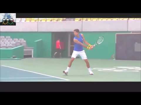 Novak Djokovic First Practice Rio Olympic Games 2016