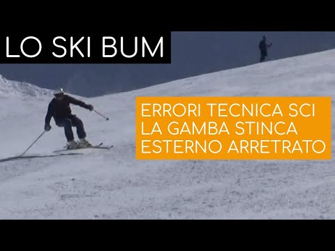 Ski technique errors: the shin leg (outside backwards)